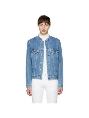Acne Studios Indigo cropped Denim Who Fray Jacket size Small